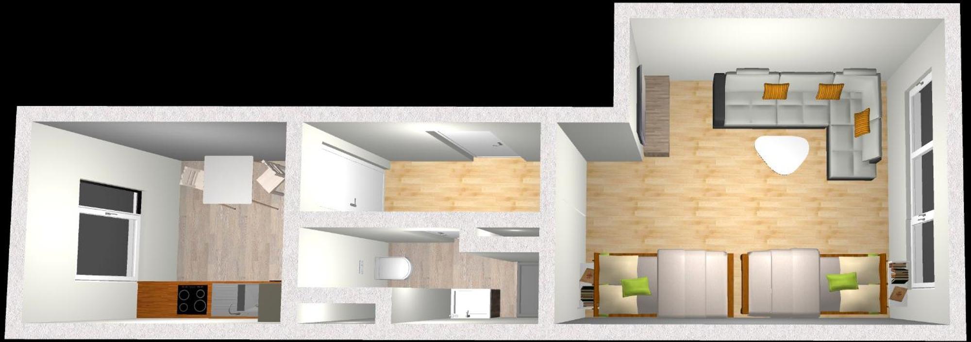 Emas4 Wohnung Mit 2 Einzelbetten, Kueche Krefeld Luaran gambar